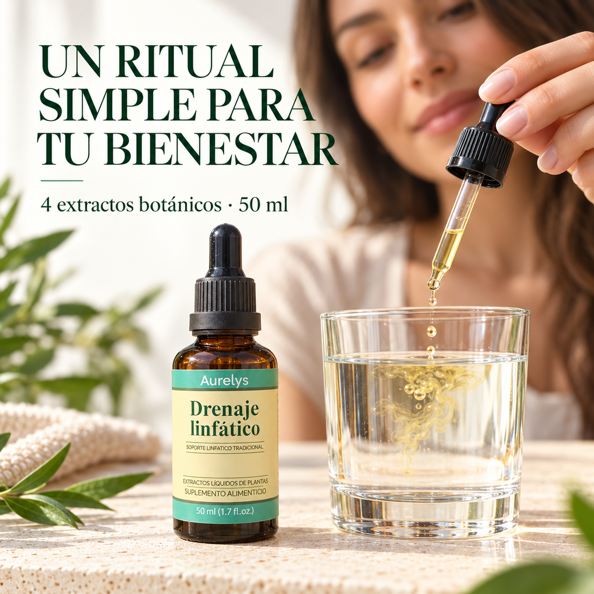 Aurelys Drenaje Linfático en Gotas – Extractos Herbales · 50 ml