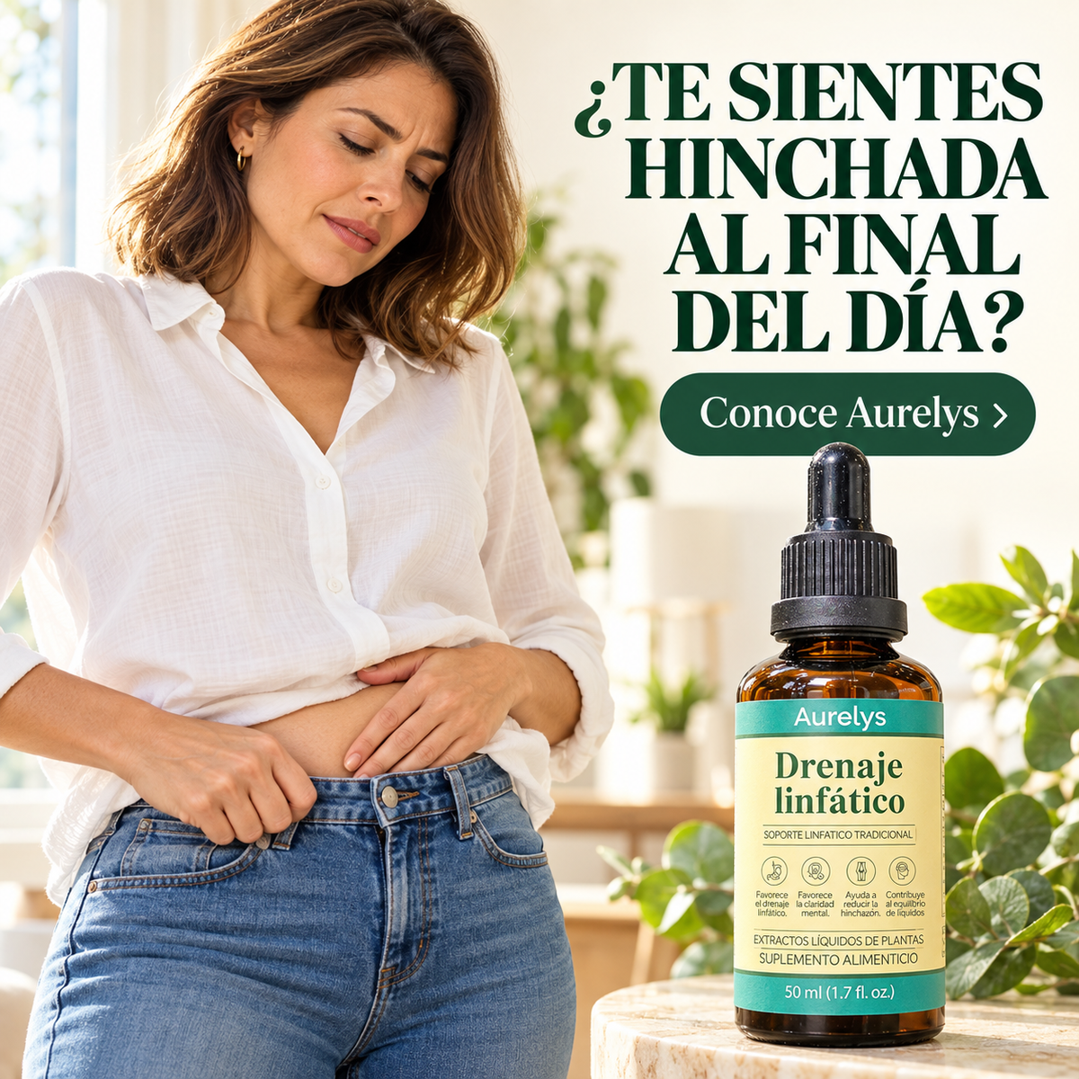 Aurelys Drenaje Linfático en Gotas – Extractos Herbales · 50 ml
